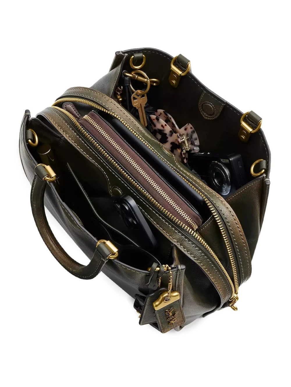 COACH Rogue Bag 31 In Green Loved Leather
